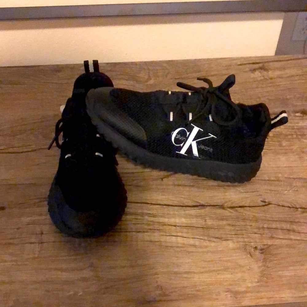 Black Calvin Klein Women’s sneakers Good condition 8 size shoe